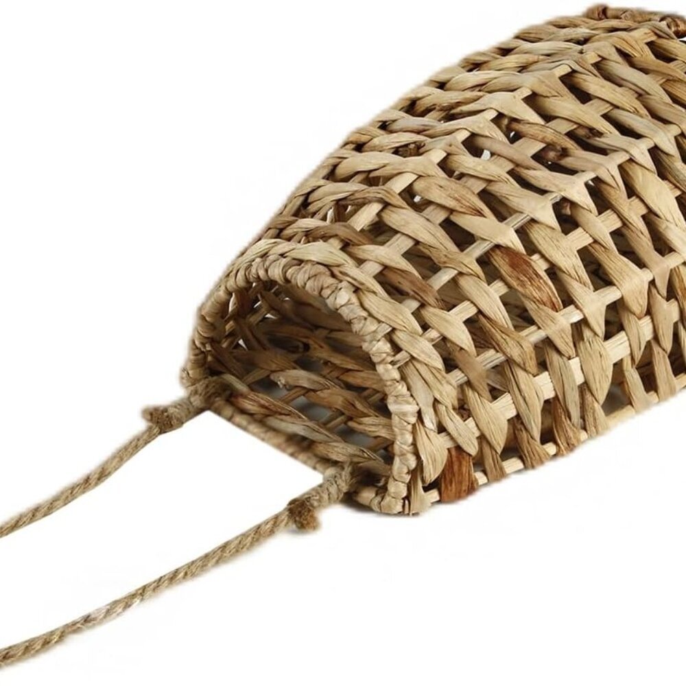 Woven Water Hyacinth Hanging Basket Door Hanging Basket Wall for Home Garden Far